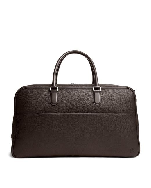 Carl Friedrik Black Leather Granville Duffle Bag
