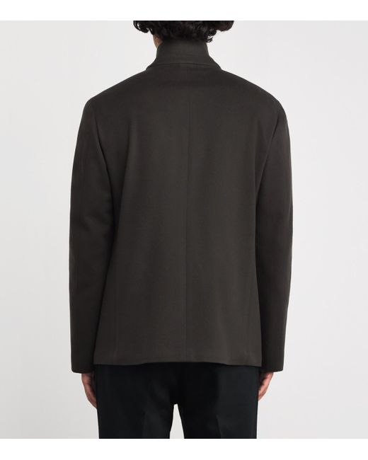 Corneliani Black Wool-Cashmere Hybrid Blazer for men