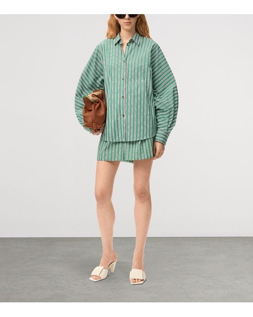 Loewe Green Oversized Stripe Shirt