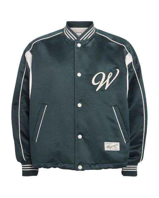Wooyoungmi Green Logo Baseball Jacket for men
