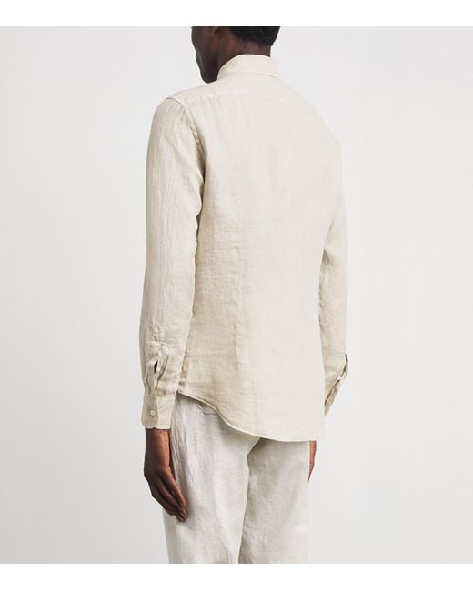 Corneliani White Linen Shirt for men