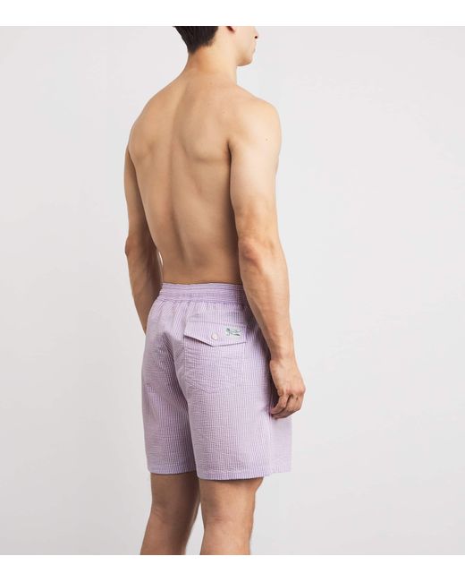 Polo Ralph Lauren Purple Seersucker Traveller Swim Shorts for men