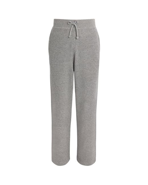 Polo Ralph Lauren Gray Wool-Cotton Waffle Knit Sweatpants for men