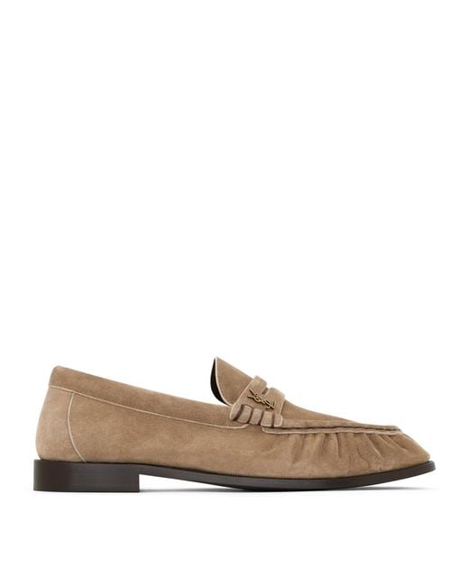 Saint Laurent Brown Leather Le Loafers