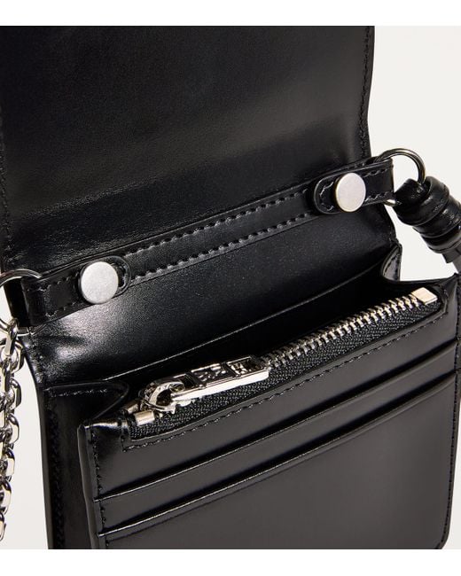 Wooyoungmi Black Leather Chain Wallet for men