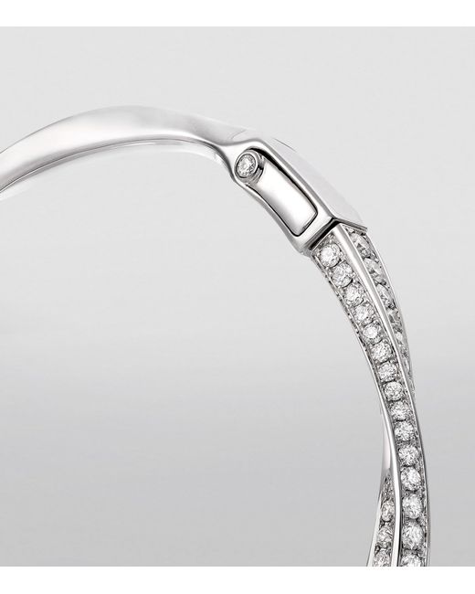 Graff White And Diamond Spiral Bangle