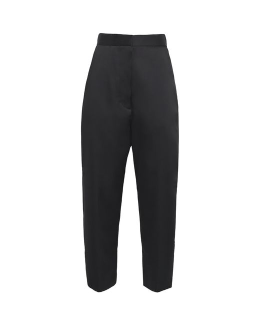 Source Unknown Black Satin Wide-Leg Tuxedo Trousers