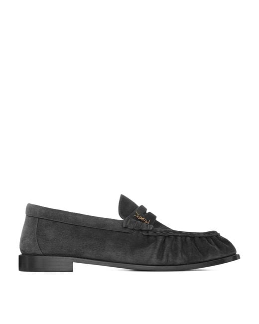 Saint Laurent Black Suede Le Loafers for men