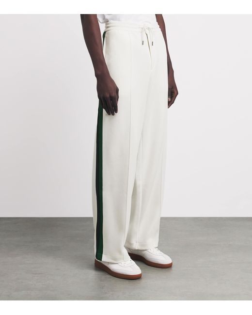 Polo Ralph Lauren White Stripe Open-Cuff Sweatpants for men
