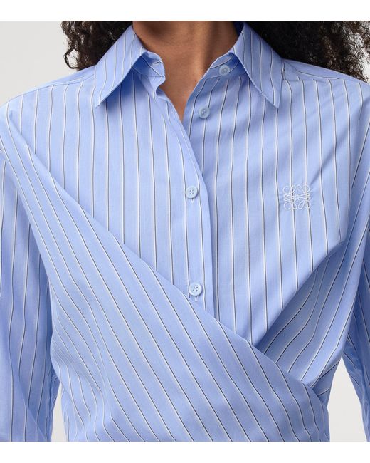Loewe Blue X Paula's Ibiza Cotton-Blend Stripe Shirt