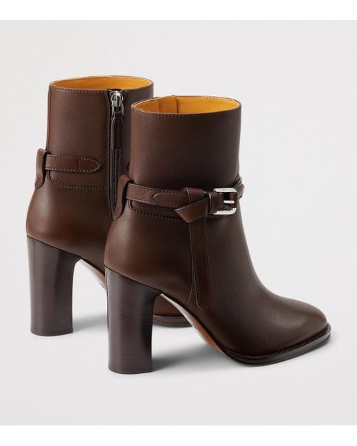 Ralph Lauren Brown Leather Donnely Ankle Boots 90