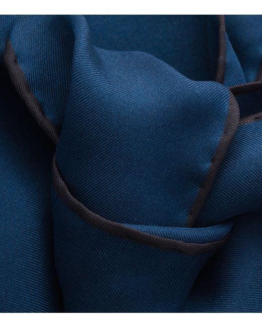 Prada Blue Silk Twill Scarf