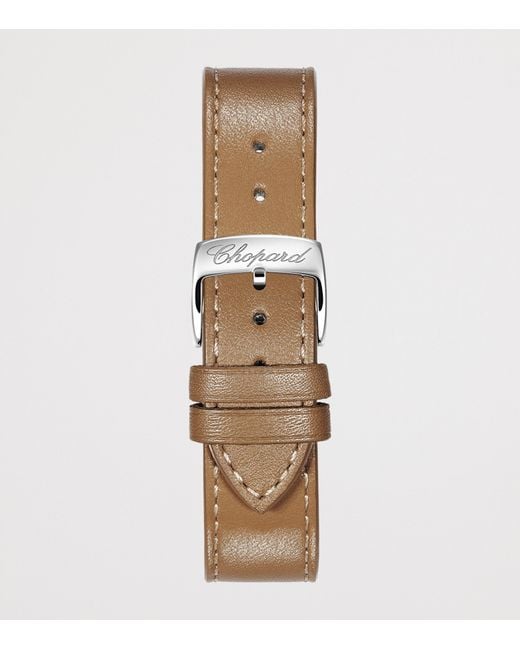 Chopard Metallic Stainless Steel And Diamond Happy Sport Watch