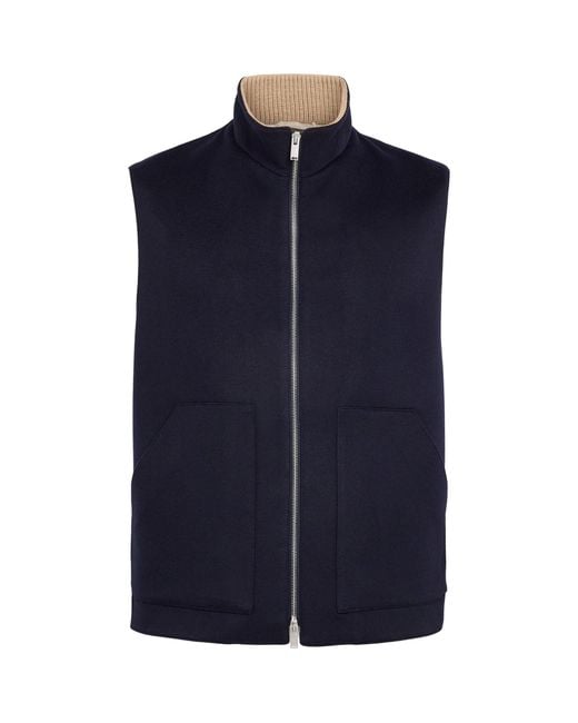 Lardini Blue Wool-Cashmere Gilet for men
