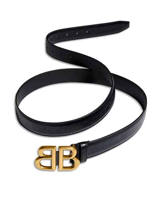Balenciaga White Calfskin Logo Belt