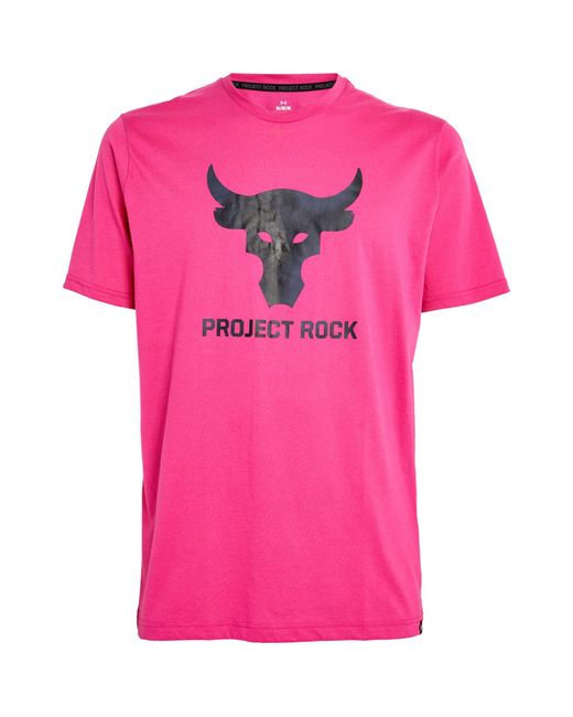 Under Armour Pink Project Rock Payoff T-shirt for men