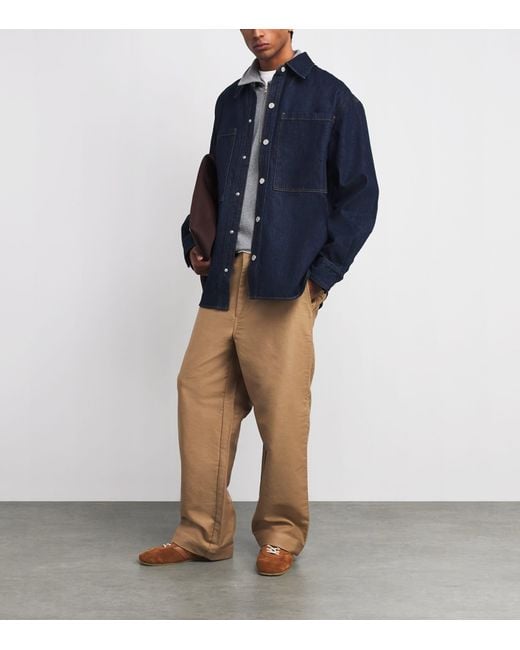 Agolde Blue Regenerative Denim Overshirt for men
