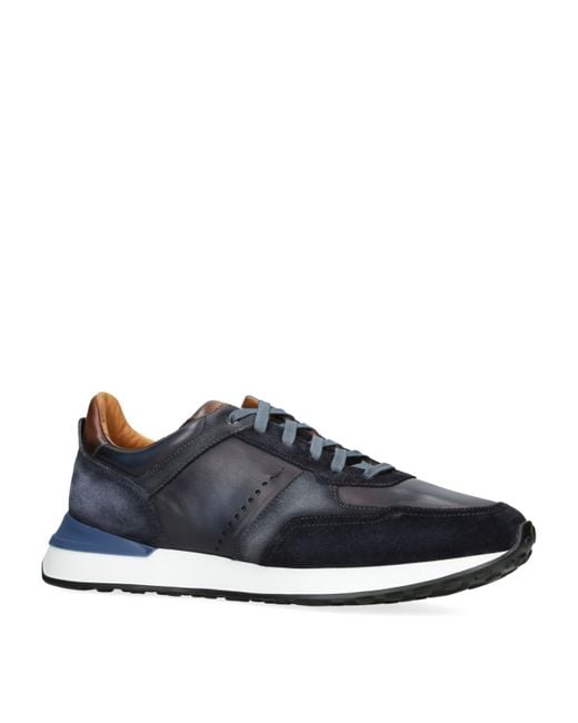Magnanni Shoes Blue Xl Grafton 3 Runner Sneakers for men