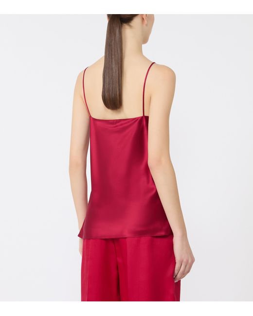 Max Mara Red Silk Cami Top