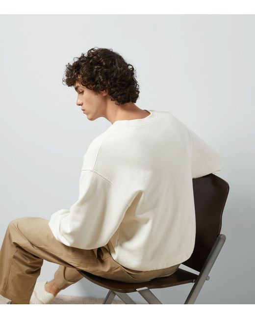 Gucci White Cotton Embroidered Sweatshirt for men