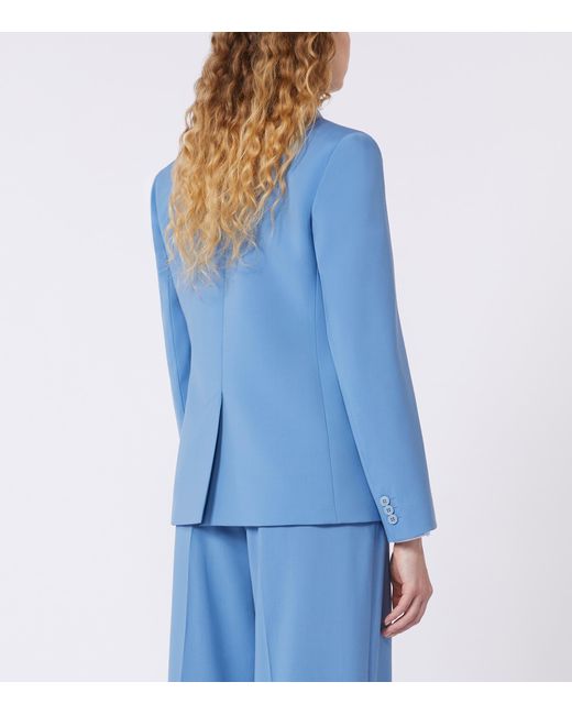 Weekend by Maxmara Blue Virgin Wool Blazer