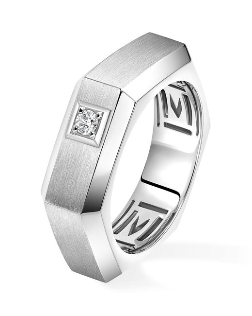 Messika White Moderniste Medium And Diamond Ring