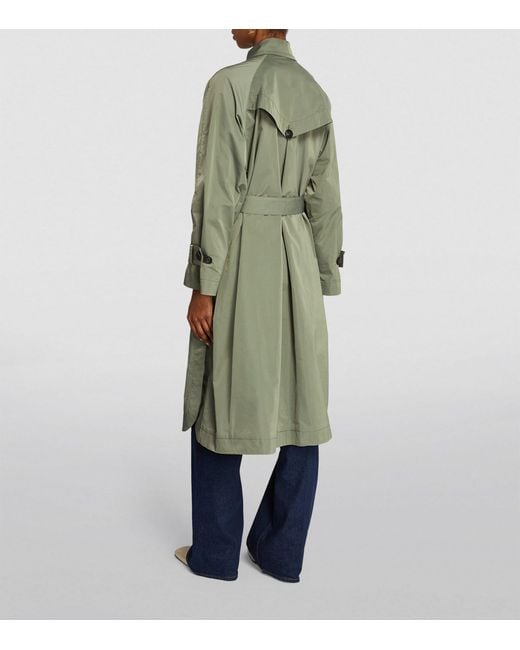 MAX&Co. Green Double-breasted Trench Coat
