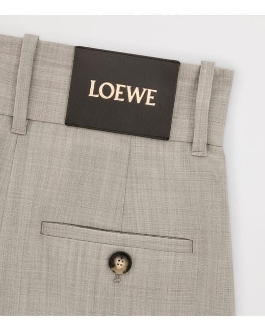 Loewe Gray Wool Cropped Wrap Trousers