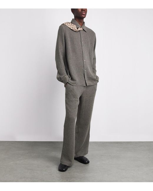 Won Hundred Gray Wool-Viscose Adriel Shirt for men