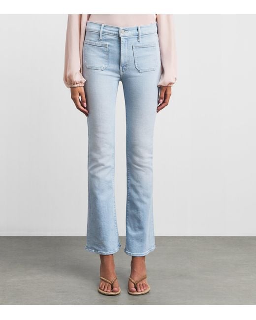 Mother Blue The Patch Pocket Weekender Flared Jeans