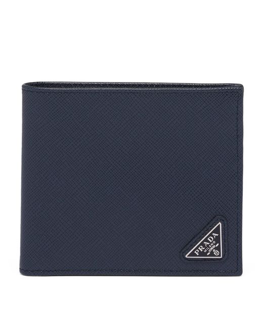 Prada Blue Saffiano Leather Wallet for men