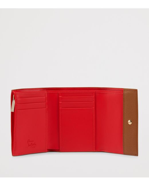 Christian Louboutin Brown Mooncrest Leather Trifold Wallet for men