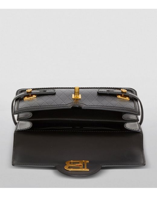 Balmain Black Leather B-buzz 24 Top-handle Bag