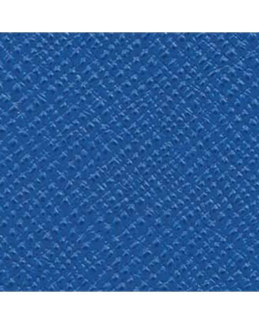 Smythson Blue Panama Leather Compact Card Holder for men