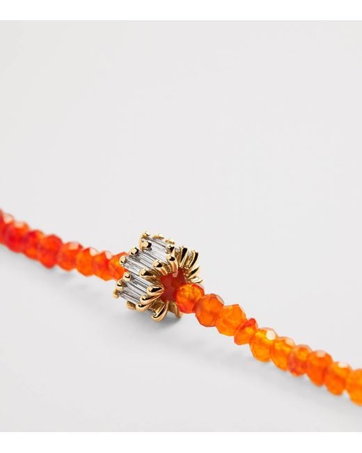 Suzanne Kalan Orange Diamond And Opal Infinite Beaded Bracelet