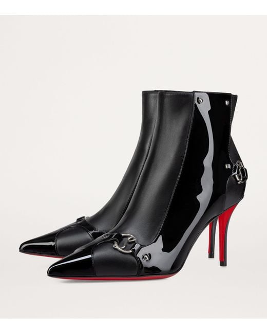 Christian Louboutin Black Christian Louboutin In 90S Leather Ankle Boots 80