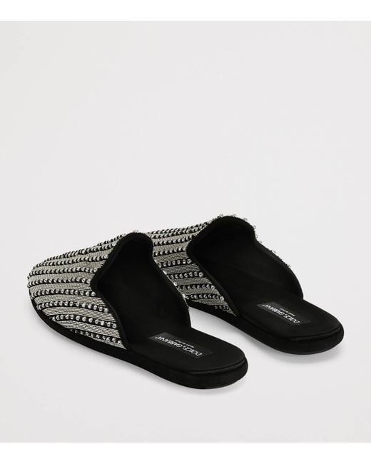 Dolce & Gabbana Black Embellished Mules for men