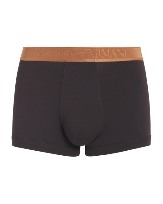 Emporio Armani Gray Soft Modal Trunks for men