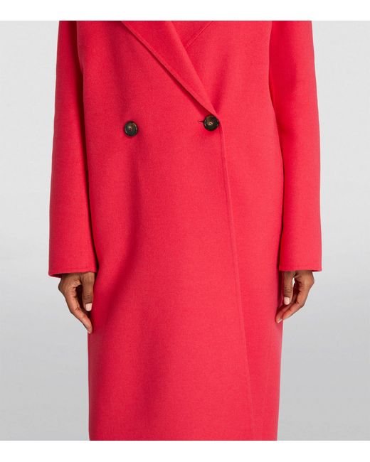 Stella McCartney Red Wool Double-breasted Coat