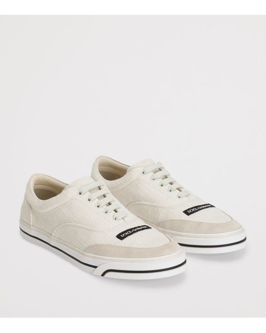 Dolce & Gabbana White Canvas Sailing Sneakers for men