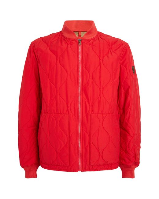 Polo Ralph Lauren Red Onion-quilted Bomber Jacket for men