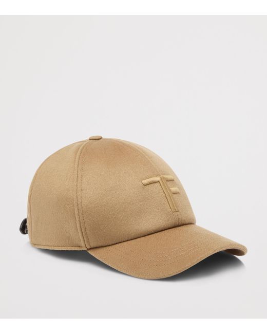 Tom Ford Natural Suede Logo Baseball Cap for men