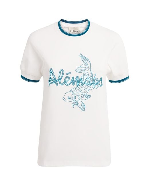 ALÉMAIS White Cotton Lucky T-Shirt