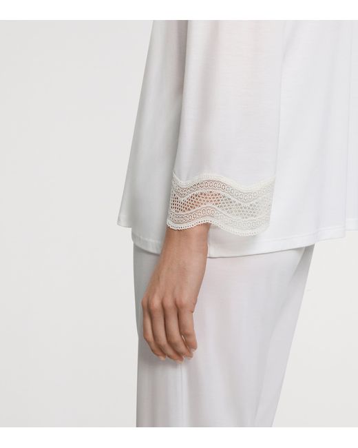 Hanro White Modal Cira Pyjama Set