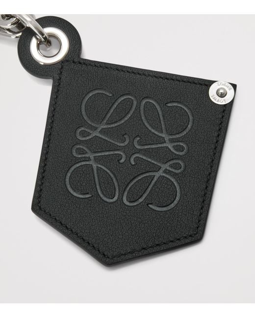 Loewe Black Leather Logo Biker Charm