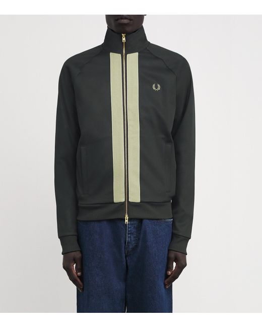 Fred Perry Green Chenille Tape Track Jacket for men