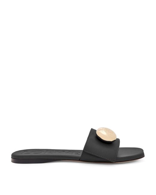 Loewe Black Pebble Slides