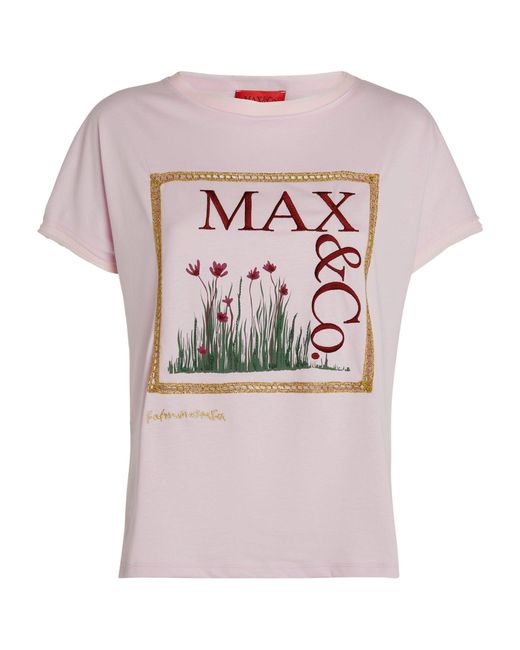MAX&Co. Pink X Fatima Mostafa Embroidered T-shirt