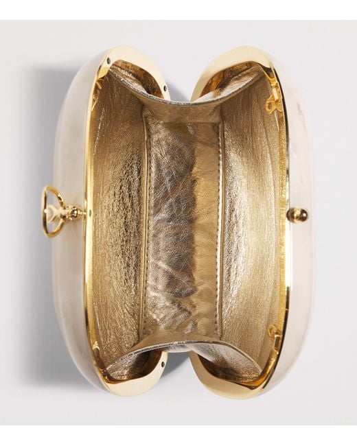 Jeffrey Levinson Natural Oval Elina Clutch Bag