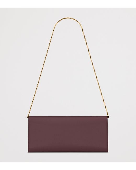 Saint Laurent Purple Kate Clutch On Chain Bag